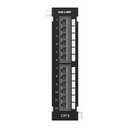 iwillink 12-Port Mini Vertical Cat6 Patch Panel, 10Gbps Network Panel with Wall Mount 89D Bracket