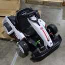 Garvee 24V 7.5 Mph Kids Ride on Go Kart, High Speed Drifting Car, Ride on Toys 200W*2 Motors, Max Load 135 LBS, Racing Toy for Kids 6+, White