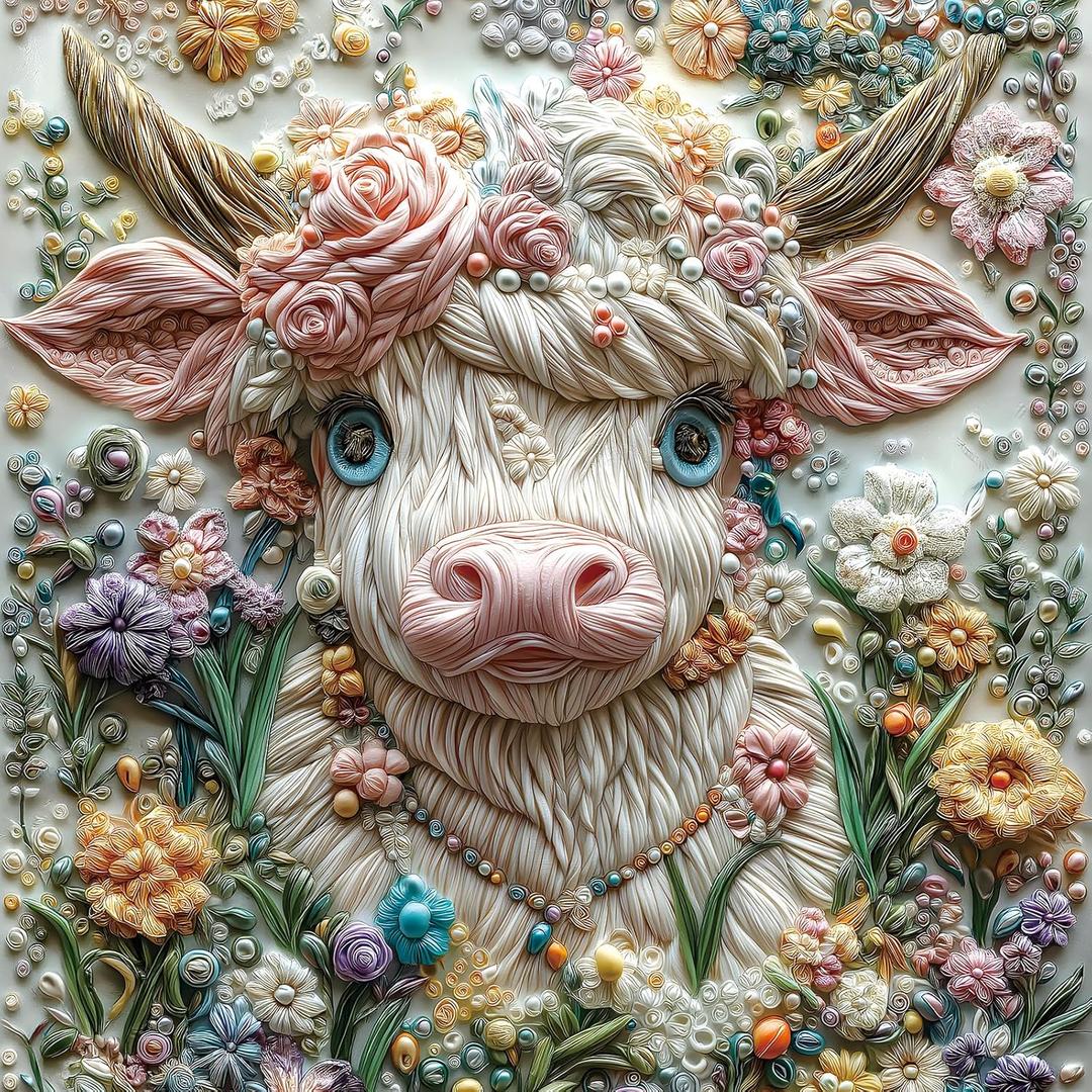 MINIWAN Puzzles for Adults 500 Pieces, Highland Cow Jigsaw Puzzle, 20"x20"
