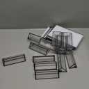 Acrylic Black Sign Holders 5x7, 12 Pack Wedding Black Table Number Holders, Double Sided Photo Display Picture Frame Paper Stand, Clear Flyer Stand Menu Holder for Wedding, Home, Party, Restaurant