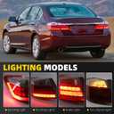 Dasbecan LED Tail Light Compatible with Honda Accord Sedan 2013-2015