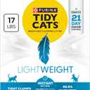 Purina Tidy Cats LightWeightInstant Action, Odor control, Multi-Cat, Clumping, 99.9 Percent Dust Free Cat Litter - 17 lb. Box