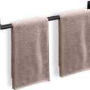 Bathroom Towel Bar, 24 Inch Towel Racks for Bathroom Wall Mounted, Heavy Duty Hand Towel Holder Organizer, Modern Home Decor Towel Rod, Matte Black Single Bar