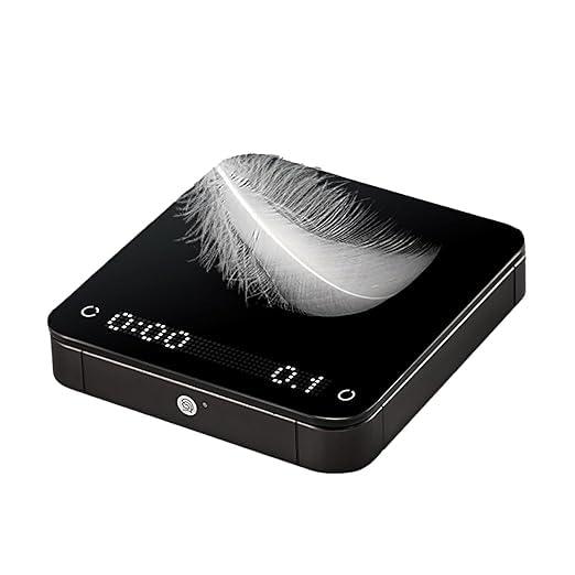 CUFEJORO Portable Coffee Scale,Digital Touch Espresso Scale with with Timer,2kg/0.1g High Precision,Rechargeable 1800mAh Battery Tempered Glass Mirror
