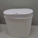 jinligogo 5 Gallon Bathroom Trash Can with Lid, Automatic Motion Sensor White Trash Can, Touchless Slim Waterproof Garbage Bin for Kitchen, Bedroom, Office, and Bathroom