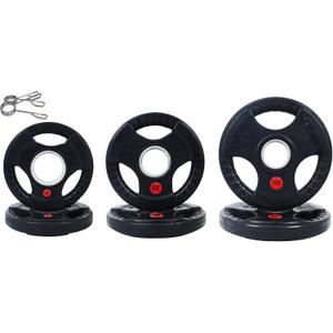Olympic Cast Iron Plate for Strength Training and Weightlifting, Pairs, Sets or Set with Barbell, Size: 2.5/5/10LB 