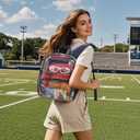 MAY TREE Small Clear Backpack Stadium Approved for Women and Men Clear Bag for Stadium Events Concert Sporting Festival, Navy