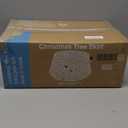 Sweetcrispy 24inch Christmas Tree Collar for 4-7ft Trees, Woven Hyacinth Rattan 4-Panel Collar w/Cord Access Hole & Easy Lock Design,Woven Natural