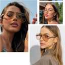 Retro Gold Aviator Sunglasses for Women Men Trendy Oversized Fashion Metal Frame Oval Designer Inspired Dupe Shades
