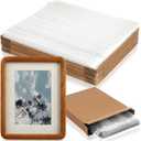 Tenceur 40 Pack Shipping Boxes for Picture Frames 8x10, Include 20 Cardboard Box 20 Bubble Pouch, Flat Corrugated Cardboard Box for Small Business Book Picture Shipping Boxes Moving Packaging Supplies