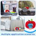 Henoyso 3 Pcs Christmas Teacher Gifts, Crochet with Card, Handmade Crochet Knitting Thank You Gift for Christmas Xmas Home Table Decorations Ornament