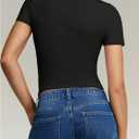 MakeMeChic Women's Knit Cap Sleeve Tops Mock Neck Shirts Slim Fitted Going Out Tees Y2k Clothes 2025 (XS)