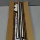 Shower Curtain Rod, 1" Diameter Heavy Duty Tension Shower Rod, Non Slip Adjustable 28-74 inch No Drill Shower Curtain Rods Spring Tension For Bathroom, Shower Stall, No Rust, Brushed Nickel