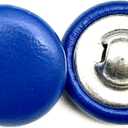 20PC Royal Blue Leather Covered Sewing Buttons with Metal Shank,Leather Buttons for Clothes,Dress,Suits,DIY Projects,Sewing Accessories15mm