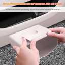 Car Trash Can, Mini Auto Garbage Bin Multipurpose Storage Container with Slot Clip, Waterproof Leather Small Dustbin Interior Accessories for Vehicle Door Front Back Seat (Beige)