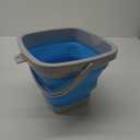 Collapsible Mop Bucket and Ice Bucket-5L(1.3 Gallon) Household Cleaning Silicone Dust Mops Bucket, Portable Bathroom Cleaning Supplies Square Bucket for Cleaning