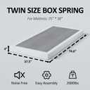 YORMDMO 4 Inch Twin Box Springs, Low Profile Box Spring Only for Twin Bed, Heavy Duty Metal Mattress Foundation with Fabric Cover, Easy Assembly, Noise-Free