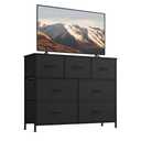 WLIVE Dresser for Bedroom, 7 Drawers, TV Stand, Black
7 roomy fabric drawers, Fits TVs up to 45 inch, Bedroom or living room, Wide storage design, Chest of drawers