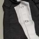 DENTRUN Tuxedo Suit with Two Bow Tie, Stylish Cat Shirt Formal Outfit, Hairless Cat Fashion Apparel Fancy Clothes, Kitten Formal Attire Wedding Onesie Costume (Small, Black)