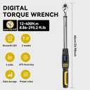 1/2" Drive Digital Torque Wrench Set - 15-295 ft-lb, ±2% Accuracy