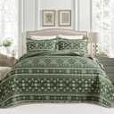 BEDIFANY Quilts King Size, Reversible Lightweight Boho Bedspread | Geometry Printed, Bed Spread Coverlet Sets for Bed Decoration, All-Season King Quilt Bedding Set (98 * 106 in), 3 Pieces