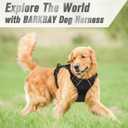BARKBAY No Pull Dog Harness Front Clip Heavy Duty Reflective Easy Control Handle for Large Dog Walking(Black,M)
