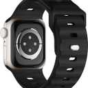 Sports Bracelet Compatible with Apple Watch Ultra 2 Strap 49 mm 45 mm 44 mm 42 mm for Men, Silicone Waterproof Band for Apple Watch 9 8 SE 7 6 5 4 3 Ultra