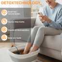 Ionic Foot Bath Detox Machine,Foot Detox Foot Bath Soak Tub with 2 Arrays,80 Disposable Foot Bath Liners,Detox Sea Salt,Folding Foot Spa Bucket,Home Salon-Level Foot Soaking Tub