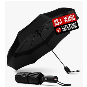 REPEL Windproof Travel Umbrella - Compact & Withstands Winds up to 85MPH , Strongest Premium Auto Folding Umbrella for Rain and Sun - Durable, Light & Portable for Women & Men , Fits Backpack & Cars