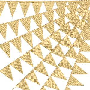 5 Pack Vintage Book Party Decorations Garland Vintage Pages Paper Pennant Garland Kraft Newspaper Banner Library Backdrop for Library Club Wedding Holiday Decorate