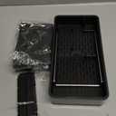 Sponge Holder for Kitchen Sink, Rustproof Stainless Steel Sink Caddy with Auto-Drain, Removable Brush Holders, Soap and Dishcloth Organizer, Black