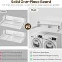 Upgraded 2-Tier Washer and Dryer Countertop with Power Outlet,54" W x 27.6" D Large Laundry Countertop for Fold Clothes, Laundry Topper with Non-Slip Pads & Metal Hooks and Storage Basket