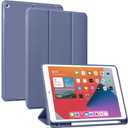 Arae for iPad 10.2 inch Case (9th Generation 2021) & (8th Generation 2020) & (7th Generation 2019) with Pencil Holder Auto Wake/Sleep Feature Standing Cover (Lavender)