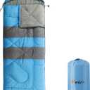 Peirhw Sleeping Bags, Camping Sleeping Bag for Adults, 3 Season Warm & Cool Weather, Lightweight Waterproof Sleeping Bags for Indoor Outdoor Camping Traveling Backpacking, Pink/Blue/Black