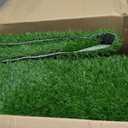 LOOBANI Artificial Grass Rug Indoor Outdoor, Realistic Synthetic Grass with Drainage Holes, Artificial Grass Turf for Balcony Garden Landscape Decoration, 5 Feet x 8 Feet