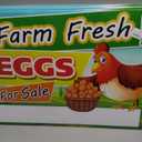 Fresh Eggs for Sale Sign, 18x24 DS Coroplast, Large Outdoor Farm Fresh Eggs Sign with Blank Space for Personal Info