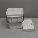 Small Can with Lid Mini Kitchen Hanging Can Tightly Sealed Odor Free, Small Countertop Compost Bin for Scraps from Daily Cooking, Mountable Bin for Kitchen Counter, 5L/1.3 White