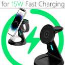 Wireless Charger Compatible with Mag-Safe,3 in 1 Charging Station for iPhone17/16/15/14/13/12 Series, Apple Watch,AirPods,15W Fast Charging (USB-C Adapter Included)