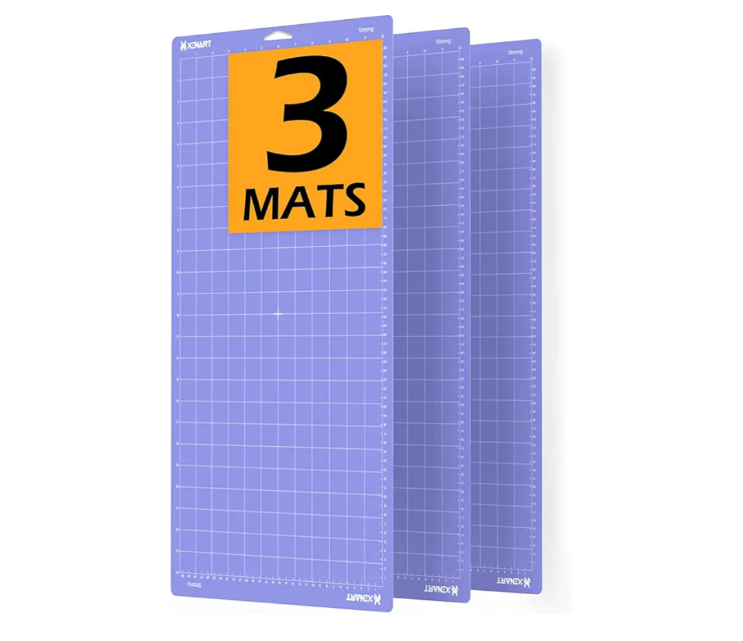 Xinart Cutting Mat for Cricut Maker 3/Maker/Explore 3/Air 2,12x24 Inch, 2 Mats Strong Adhesive Sticky Purple Quilting Cutting Mats Replacement Compatible with Cricut Machines