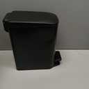 Cesun Small Bathroom Trash Can with Lid Soft Close, Step Pedal, 6 Liter / 1.6 Gallon Stainless Steel Garbage Can with Removable Inner Bucket, Anti-Fingerprint Finish (Matt Black)