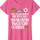 Inflatiion Ugly Hanukkah Sweater Shirt Funny Chanukkah Jew T-Shirt, Women, 3X