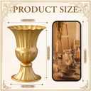 10 Pcs 6 in Gold Vase for Centerpiece, Wedding Table Urn Vases
