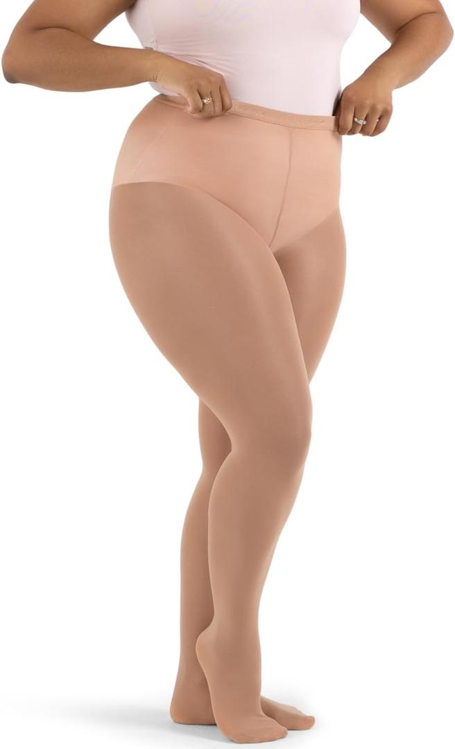 Capezio Hold & Stretch® Footed Tight, Light Suntan, X-Large