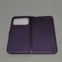 TUCCH Case Wallet for iPhone 17 Pro Max (6.9") 2025, Wrist Strap, Stand, RFID Blocking, 4 Card Holder, TPU Shockproof Inner Shell, PU Leather, Magnetic Folio Protective Cover, Deep Purple