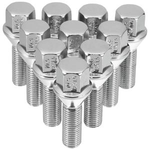 uxcell M12 x 1.5 Hexagon Wheel Bolts, Silver Tone, Galvanised Steel, Automotive Wheel Bolts, 10pcs