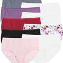 Hanes Women's Signature Cotton Breathe Briefs Underwear Pack, 6-Pack (XXXL)