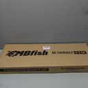 MBFISH Badminton Racket Set with 1 Carbon Fiber Racquet, 3 Shuttlecocks, 2 Replacement Grip Tapes and 1 Badminton Bag - Perfect for Outdoor Games and Gym 5U Yellow&White