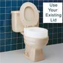Carex Toilet Seat Riser, Round Raised Toilet Seat Adds 3.5 inches to Toilet Height, for Assistance Bending or Sitting, 300 Pound Weight Capacity Toilet Riser