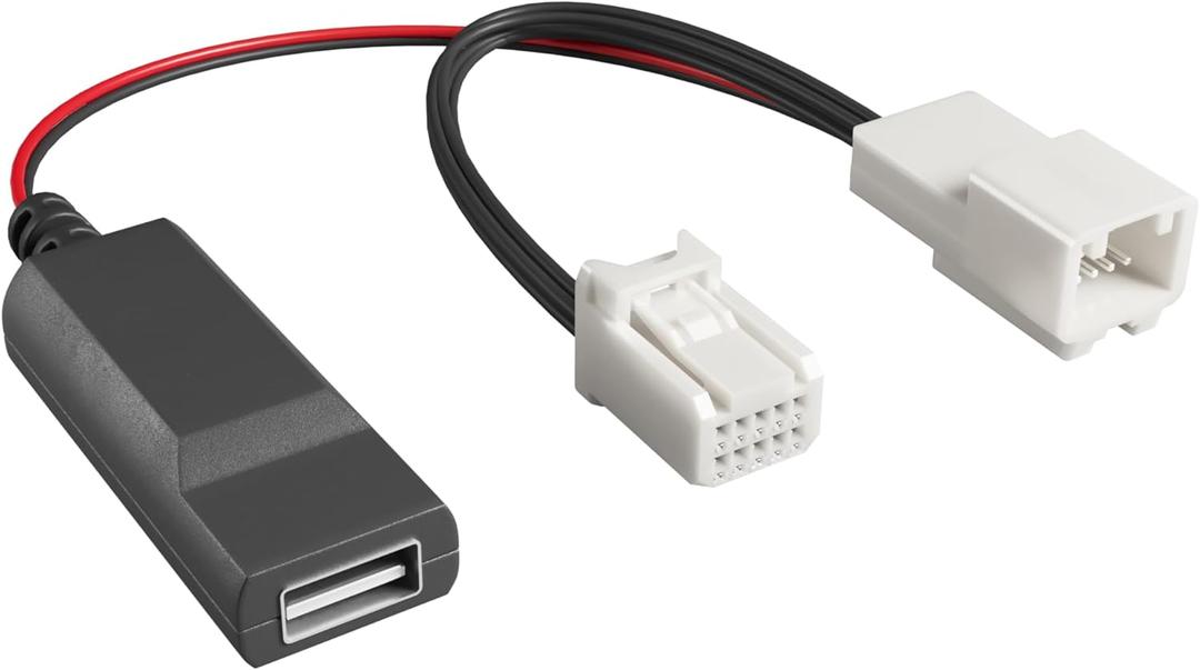 Dongar Dashcam Power Adapter (10-pin Type D) for Mopar Vehicles. Compatible with RAM, Charger, Challenger, Grand Cherokee, & More. Connects to Rearview Mirror, Built-in USB Power Source, Easy Install