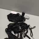 Women Sexy Lace Floral Embroidery Garter Lingerie Set 3 Piece Push Up Underwire Mesh Bra and Panty Babydoll Outfit (Small)